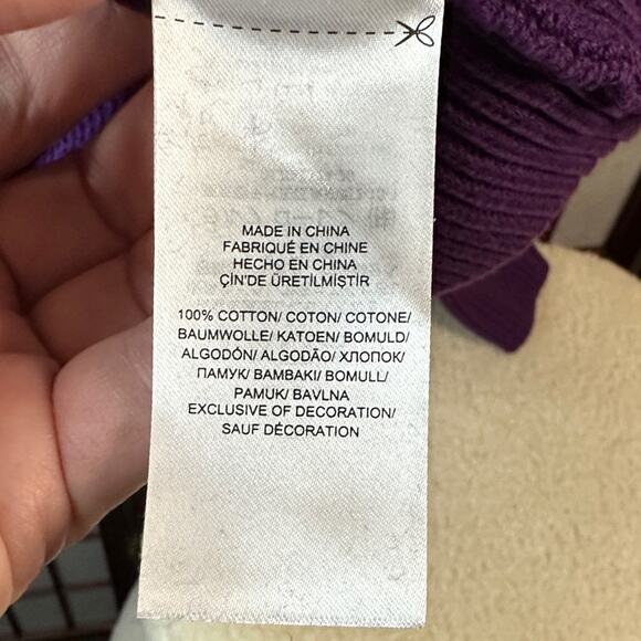 Ralph Lauren Purple Sweater with Black Bow Accents - Picture 3 of 13